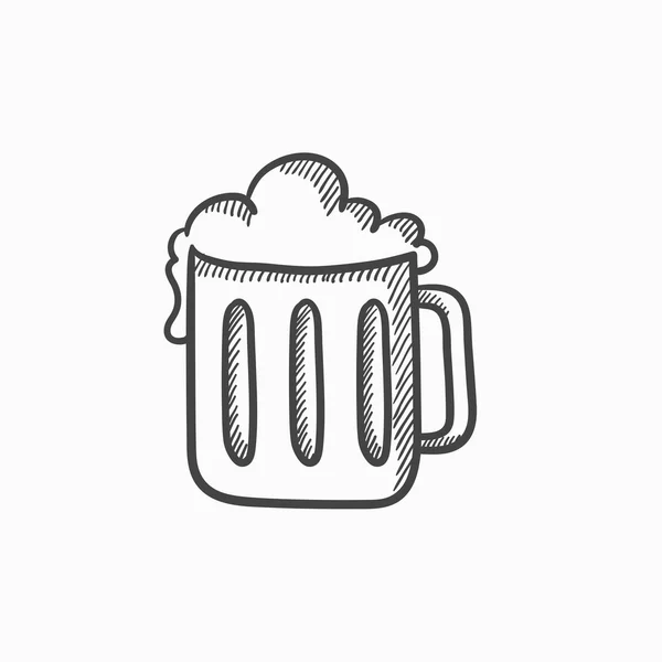Икона кружки с пивом . — стоковый вектор
