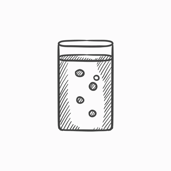 Icono de boceto de vaso de agua . — Archivo Imágenes Vectoriales