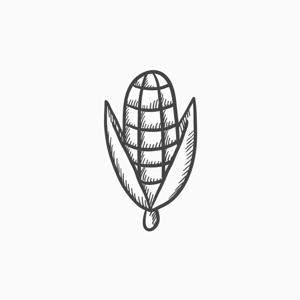 Кукурудза ескіз значок . — стоковий вектор