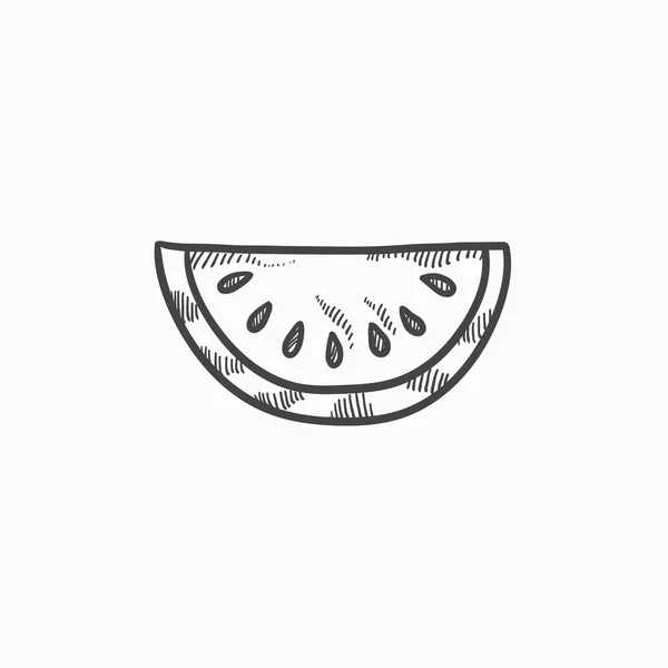 Icône croquis melon . — Image vectorielle