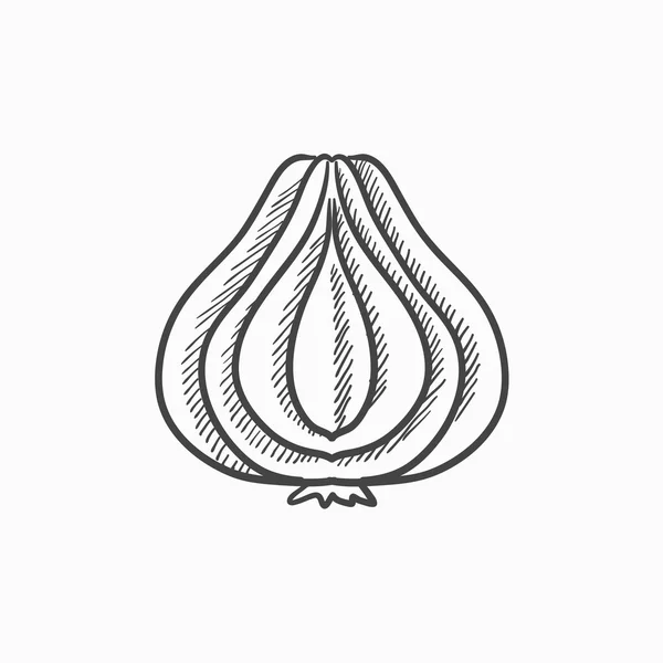 Garlic sketch icon. — Stock Vector