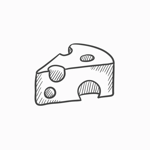 Иконка кусочка сыра . — стоковый вектор