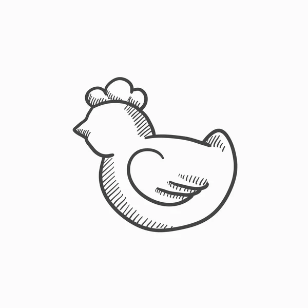 Chick schets pictogram. — Stockvector