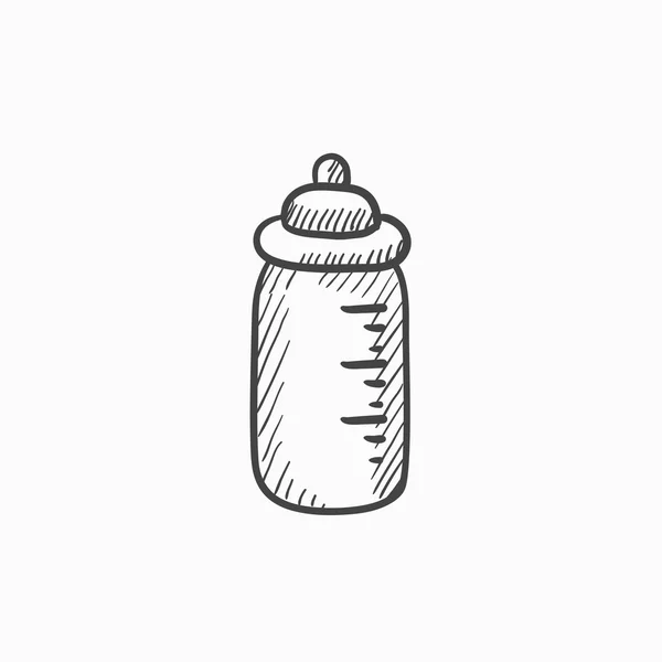 Ícone de esboço de garrafa de alimentação . — Vetor de Stock