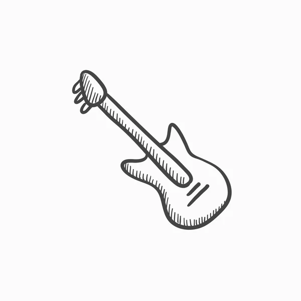 Icône de croquis guitare électrique . — Image vectorielle