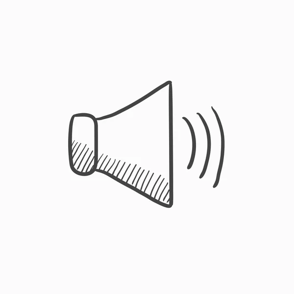 Speaker volume sketch icon. — Stock Vector