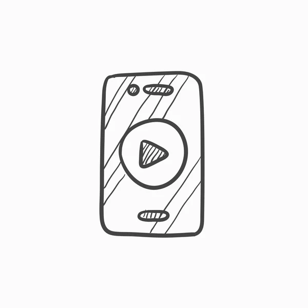 Icono de boceto de teléfono inteligente . — Vector de stock