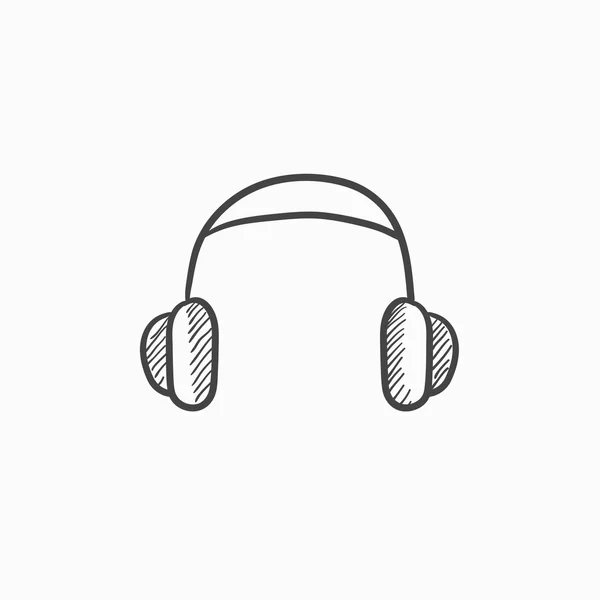 Ακουστικών σκίτσο εικονίδιο. — Διανυσματικό Αρχείο