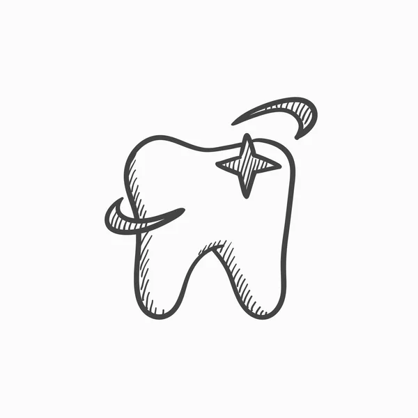 Иконка сияющего зуба . — стоковый вектор