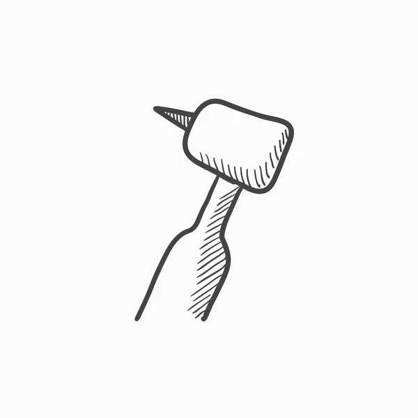 Dental Drill croquis icône . — Image vectorielle