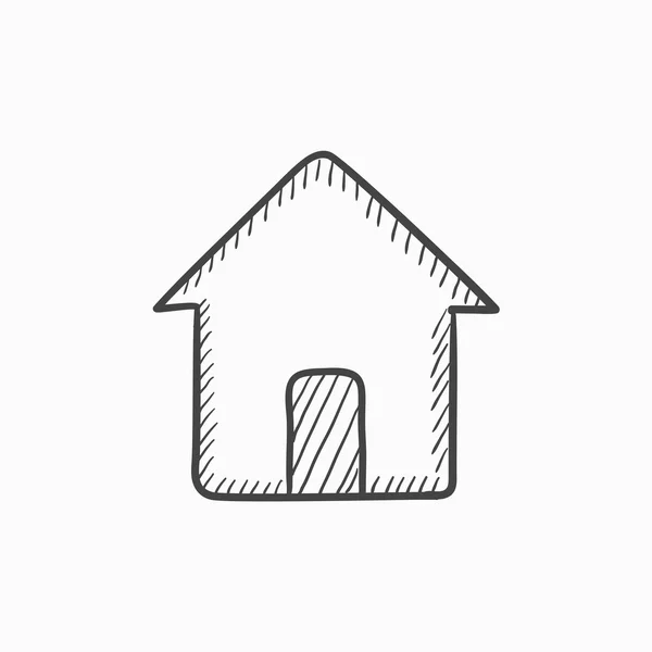 Dům skica ikony. — Stockový vektor