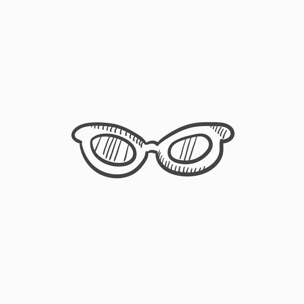 Glasögon skiss ikon. — Stock vektor