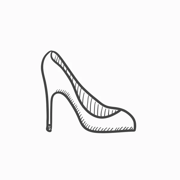 Τακούνι παπούτσι σκίτσο εικονίδιο. — Διανυσματικό Αρχείο