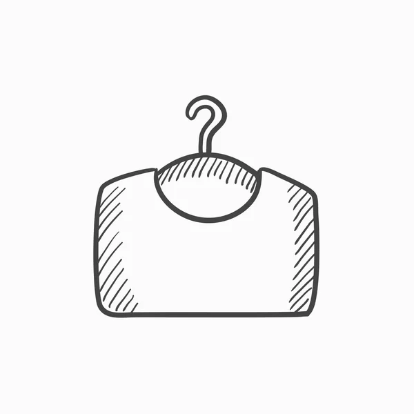 Sweater on hanger sketch icon. — Stock Vector