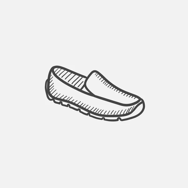 Παπούτσι ανδρικό σκίτσο εικονίδιο. — Διανυσματικό Αρχείο