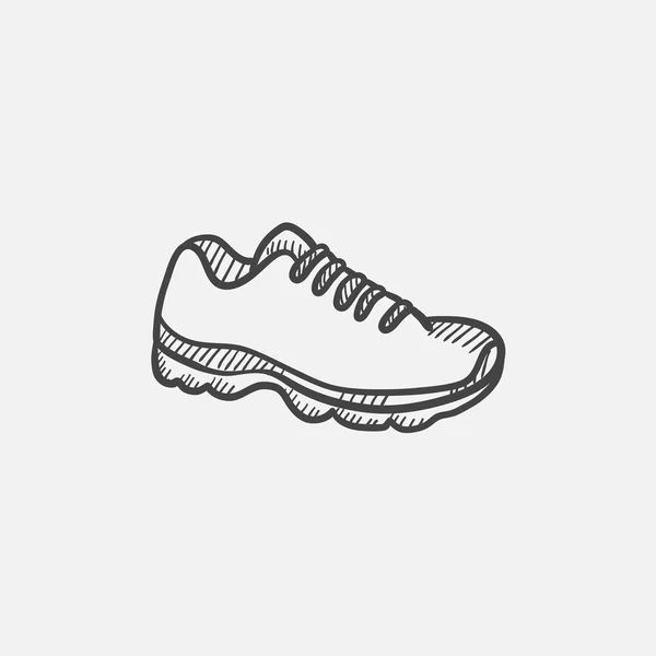 Ikon sketsa Sneaker . - Stok Vektor