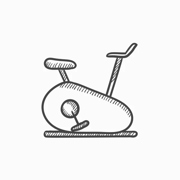 Oefening fiets schets pictogram. — Stockvector