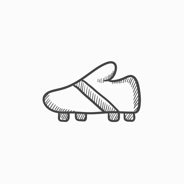 Football boot sketch icon. — Stock Vector