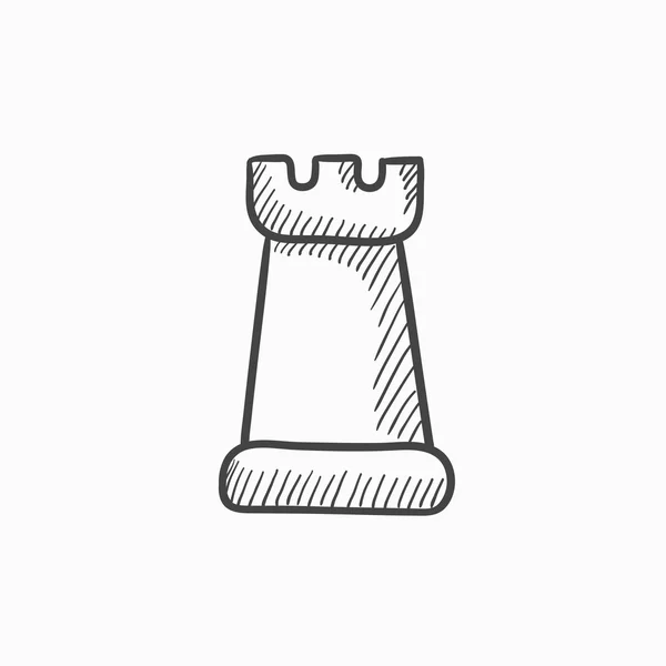Chess skiss ikon. — Stock vektor