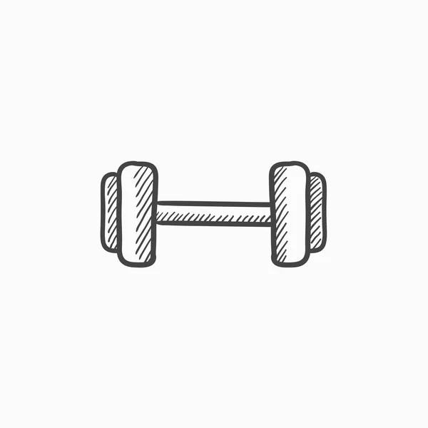Dumbbell icône de croquis . — Image vectorielle