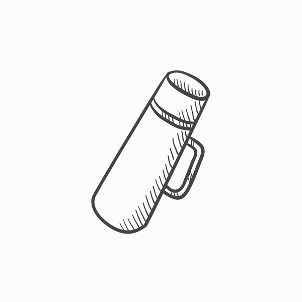 Thermos schets pictogram. — Stockvector