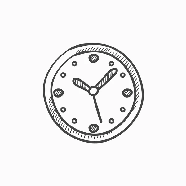 Reloj de pared icono del boceto . — Archivo Imágenes Vectoriales