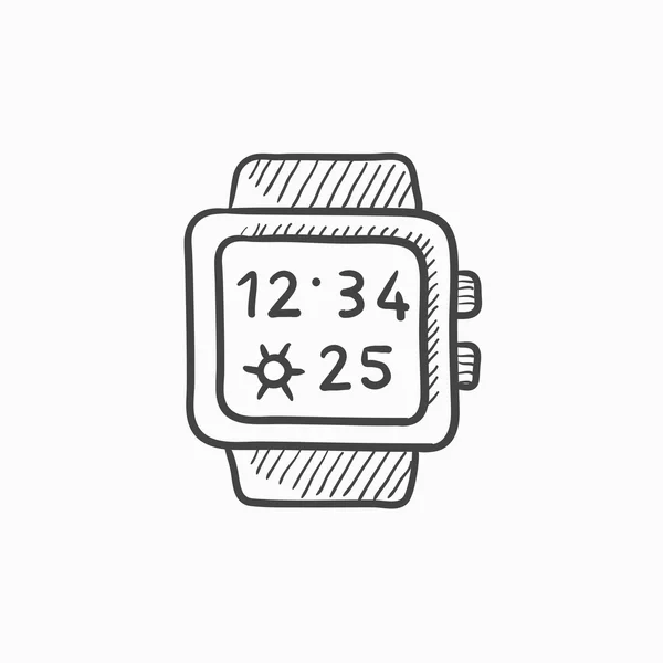 Значок эскиза Smartwatch . — стоковый вектор
