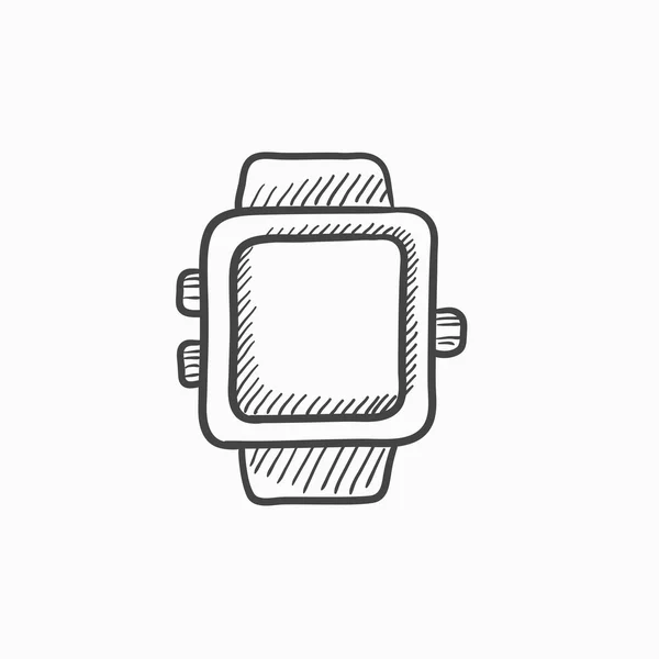 Ícone de esboço Smartwatch . — Vetor de Stock