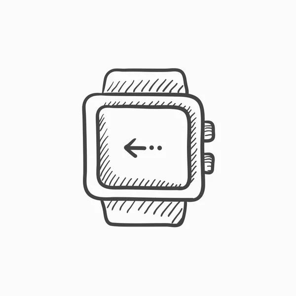 Smartwatch 스케치 아이콘. — 스톡 벡터