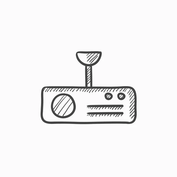 Icono del boceto del proyector digital . — Vector de stock