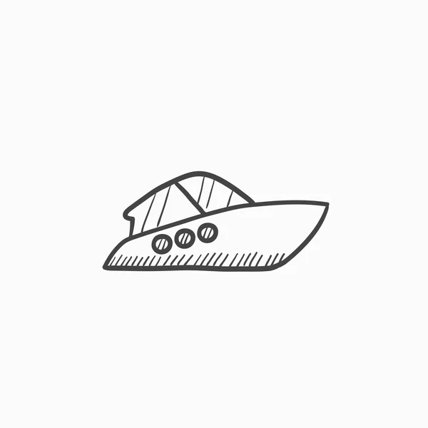 Иконка быстроходного катера . — стоковый вектор