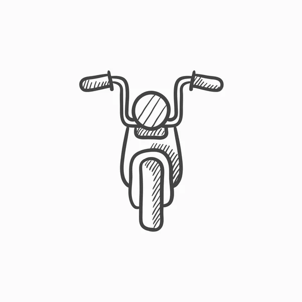 Pictogram van de schets van de motorfiets. — Stockvector