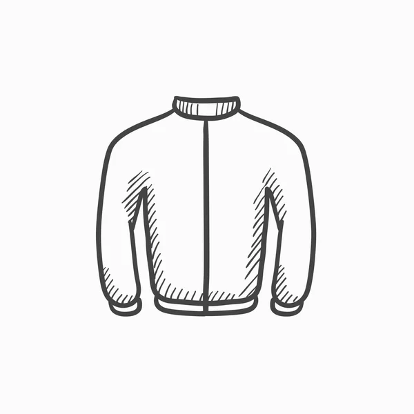 Chaqueta del motorista icono del boceto . — Vector de stock