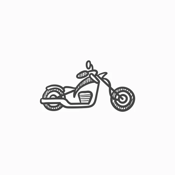 Icono de boceto de motocicleta . — Archivo Imágenes Vectoriales