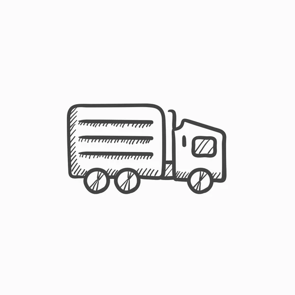 Значок ескізу вантажівки доставки . — стоковий вектор
