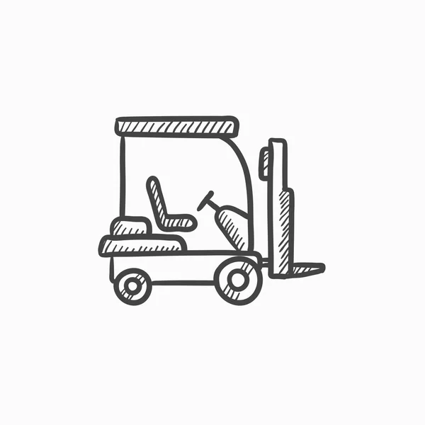 Forklift kroki simgesi. — Stok Vektör