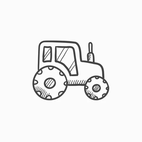 Tractor bosquejo icono . — Archivo Imágenes Vectoriales