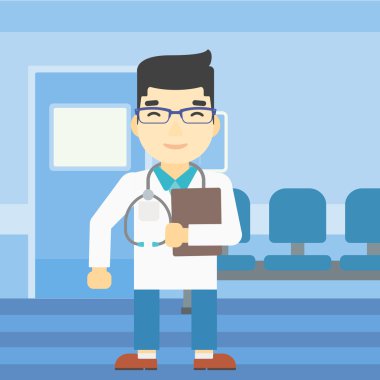 Dosya vektör çizimli doktor.