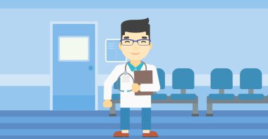 Dosya vektör çizimli doktor.