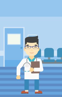 Dosya vektör çizimli doktor.