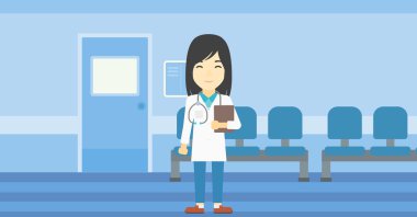 Dosya vektör çizimli doktor.