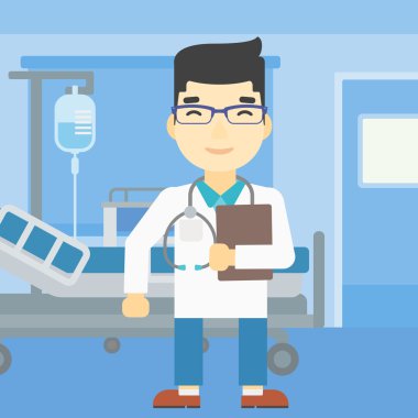 Dosya vektör çizimli doktor.