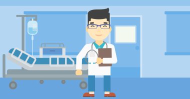 Dosya vektör çizimli doktor.
