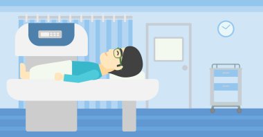 Manyetik rezonans görüntüleme vektör çizim.