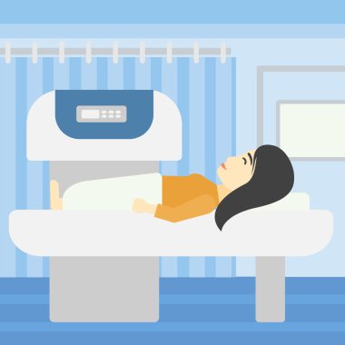 Manyetik rezonans görüntüleme vektör çizim.