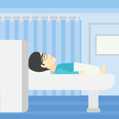 Manyetik rezonans görüntüleme vektör çizim.