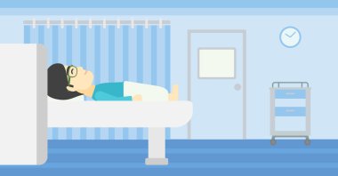 Manyetik rezonans görüntüleme vektör çizim.