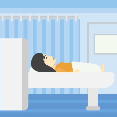 Manyetik rezonans görüntüleme vektör çizim.