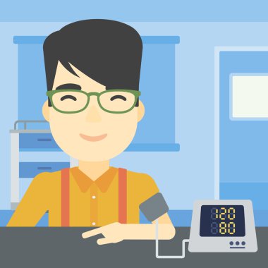 Kan basıncı ölçüm vektör çizim.