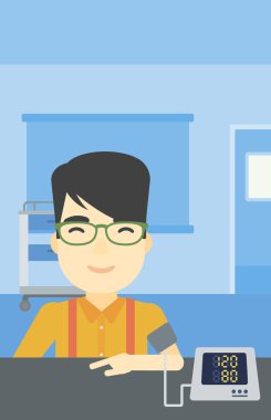 Kan basıncı ölçüm vektör çizim.